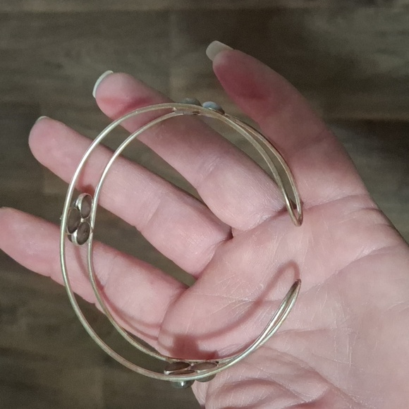 New Labradorite and Larimar Silver Cuff Bracelet. - Picture 13 of 13